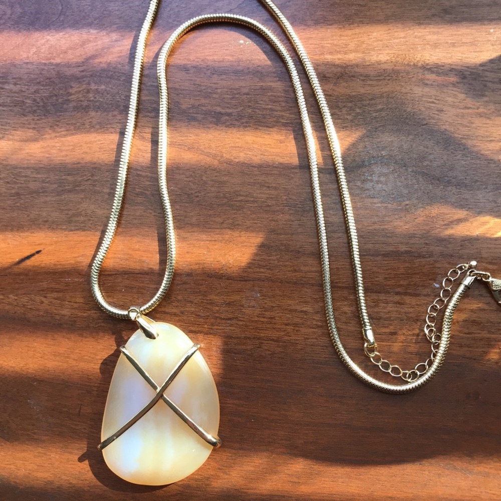 27” Costume Gold Stone Necklace